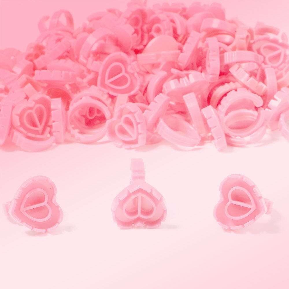 100PC Heart-Shaped Ring Cup VEYELASH