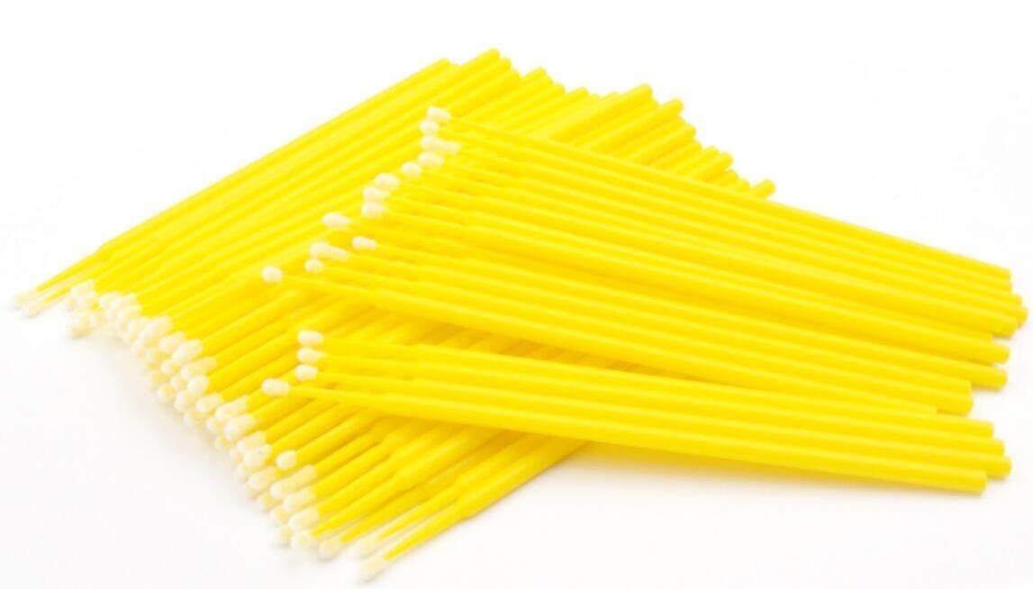 100PCS Disposable Micro Wands VEYELASH® YELLOW