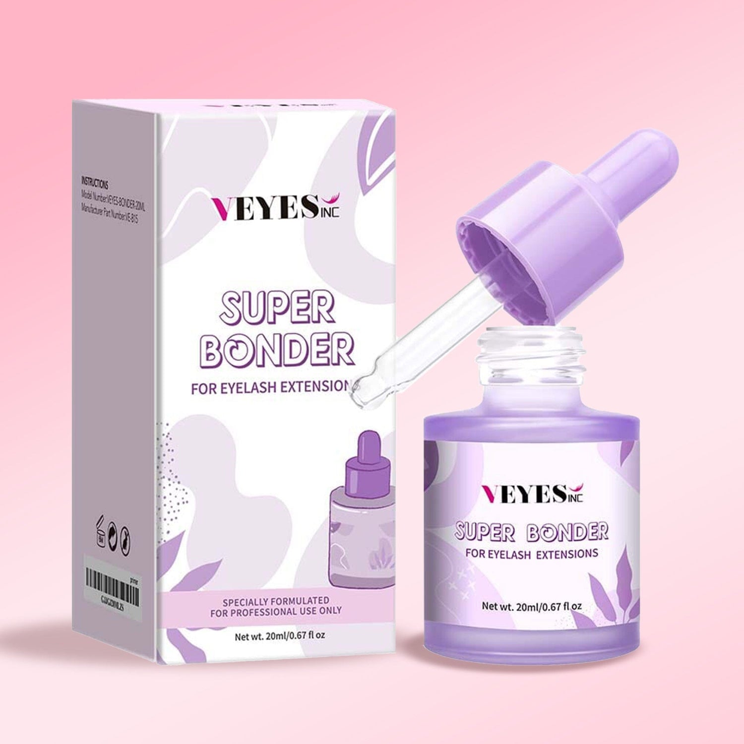 20ML Violet Super Bonder Eyelash Kits VEYELASH®