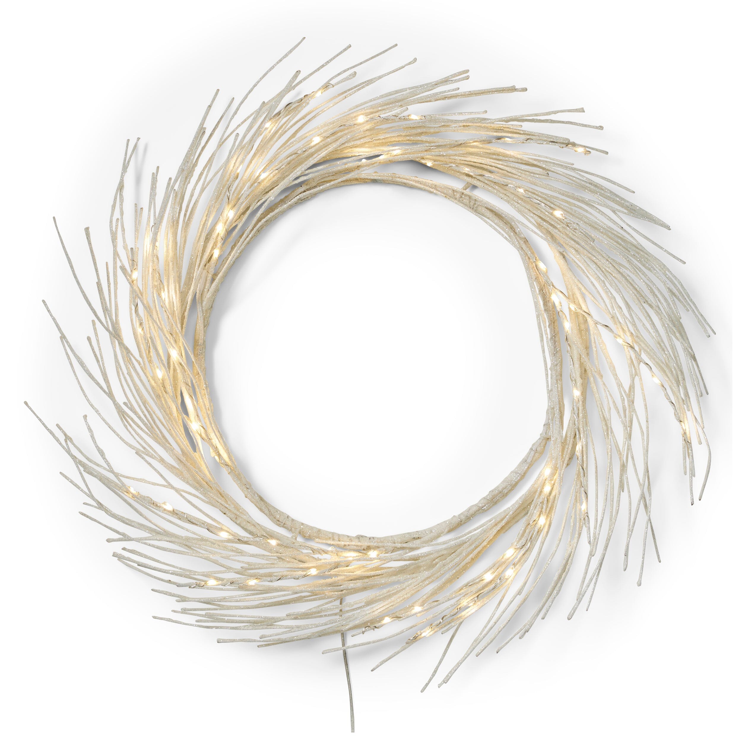 24" Paper Wreath With LED Lights VEYELASH® White