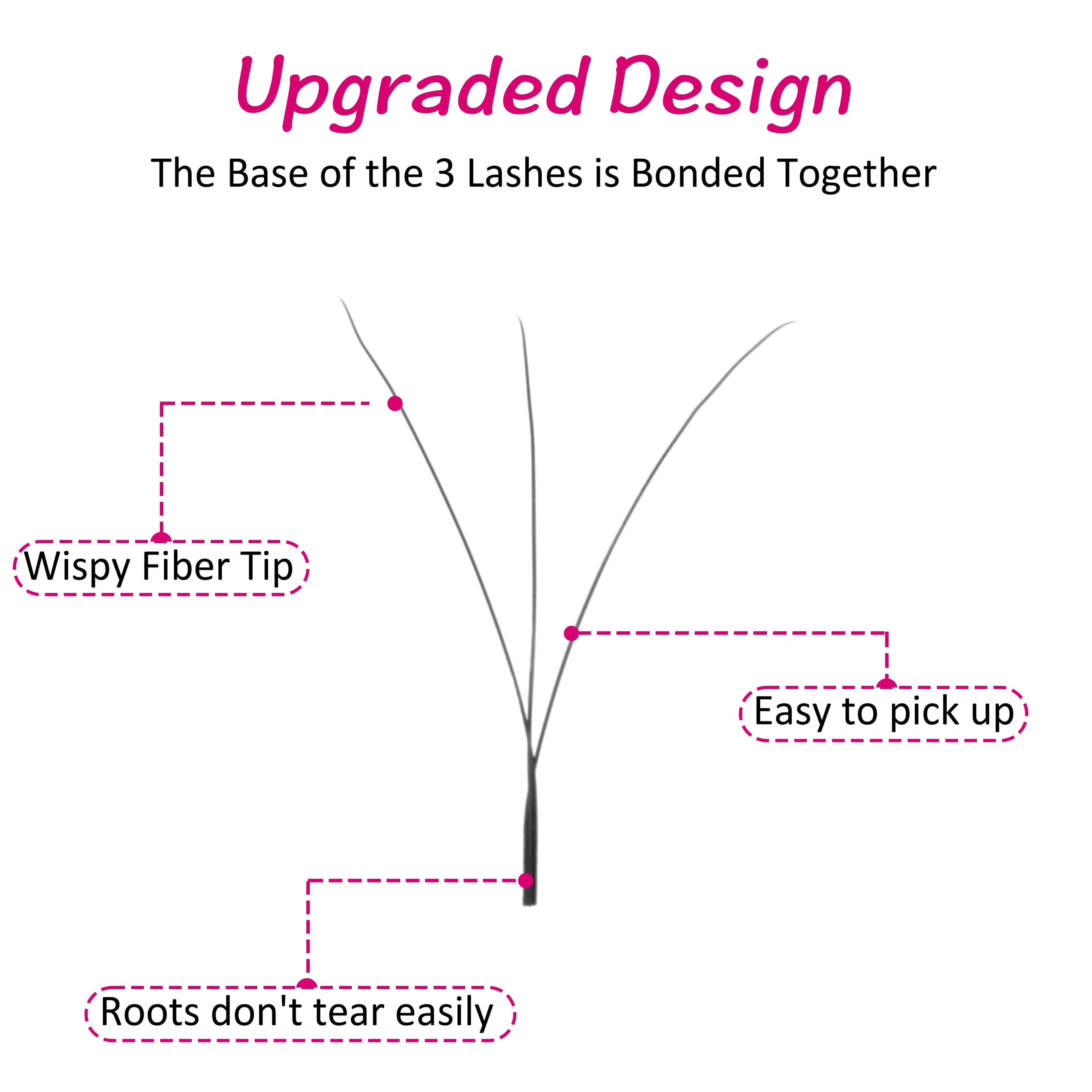 3D W Lash Extensions Individual eyelashes VEYELASH