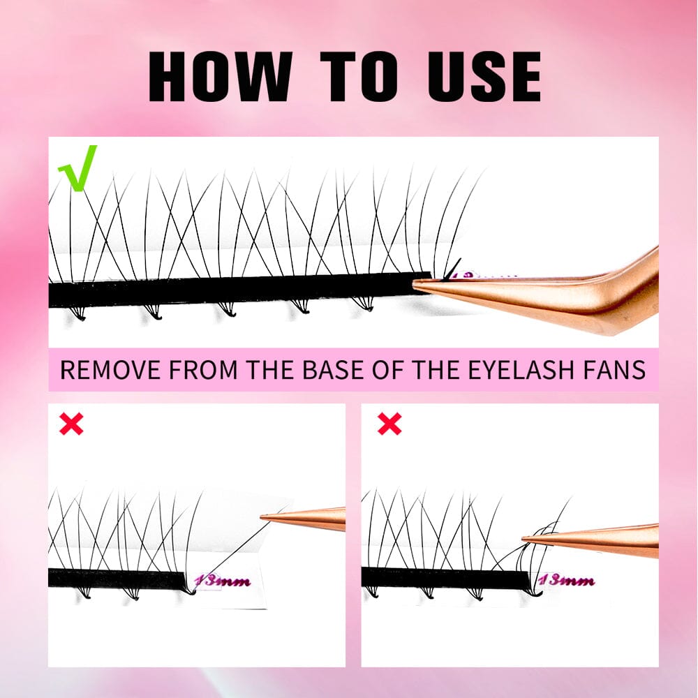 5D 7D 10D Premade Fans 0.05mm Premade volume fans VEYELASH