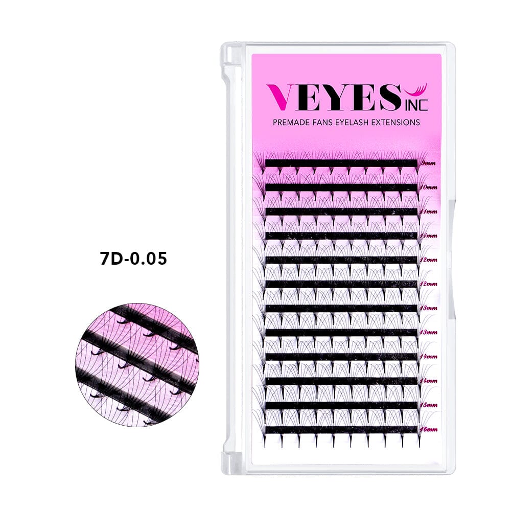 5D 7D 10D Premade Fans 0.05mm Premade volume fans VEYELASH