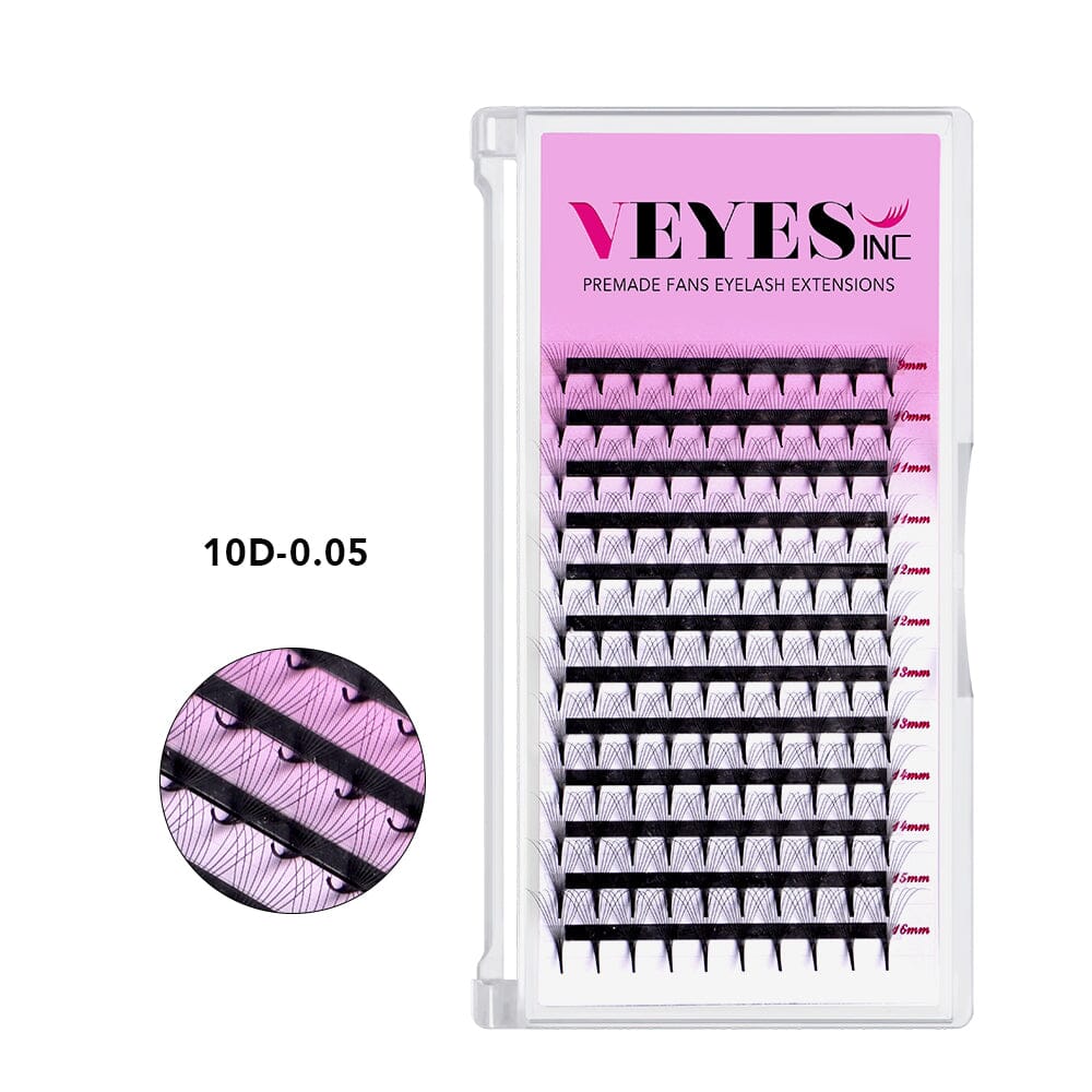 5D 7D 10D Premade Fans 0.05mm Premade volume fans VEYELASH