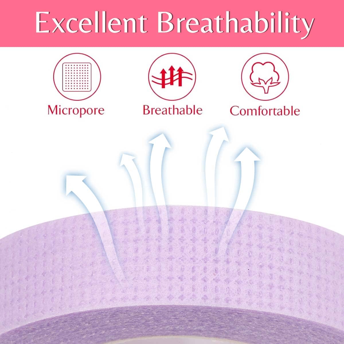 6 Rolls Micropore Eyelash Tape Purple VEYELASH