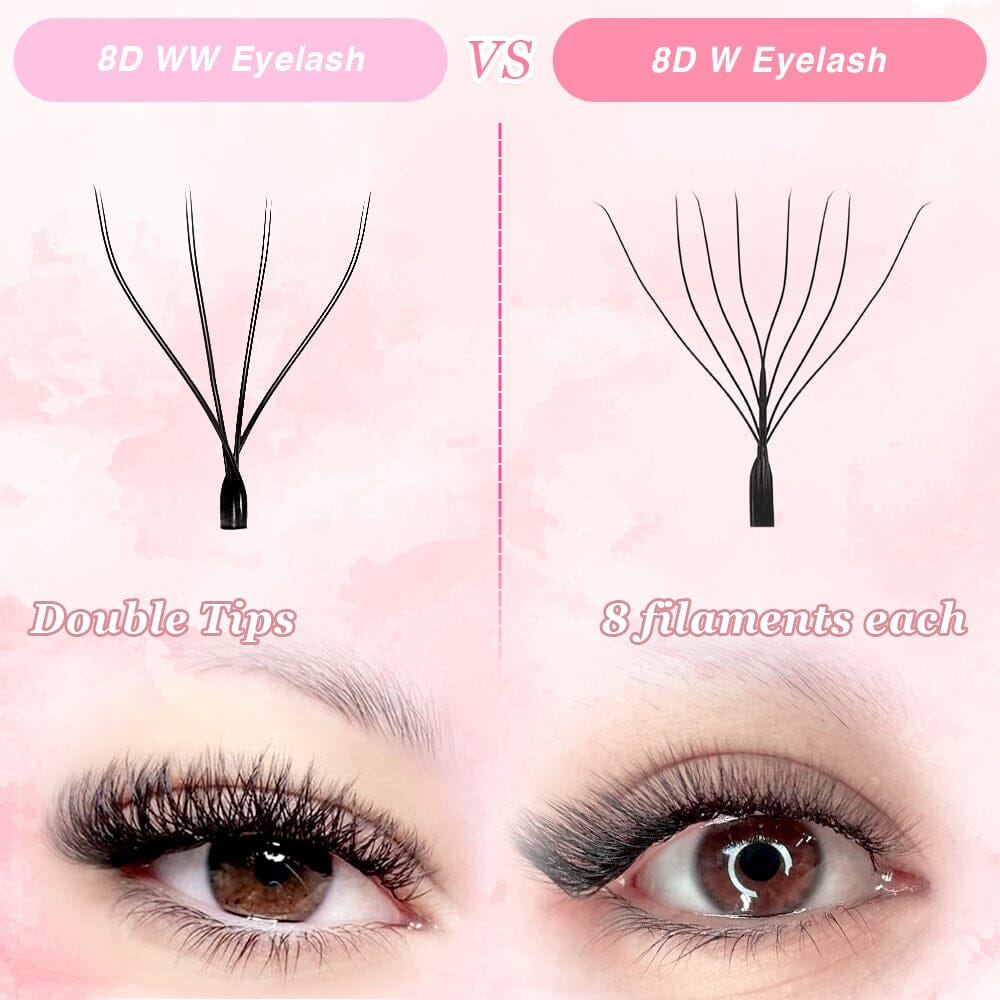 8D W Lash Extensions Individual eyelashes VEYELASH