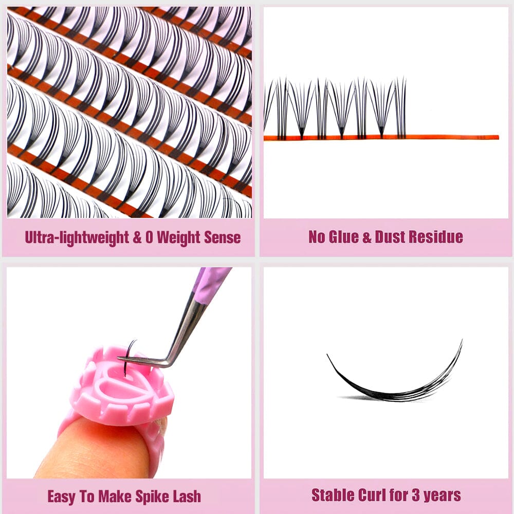 Airlift Laser Cutting Premade+Spike Lash Premade volume fans VEYELASH