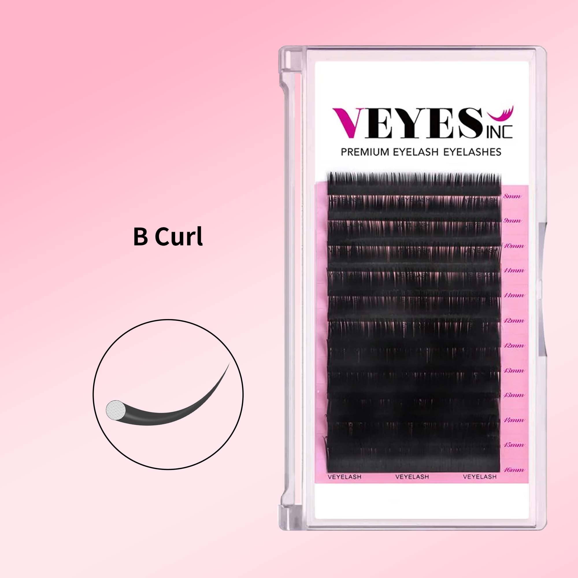 B Curl Lash Extensions Individual eyelashes VEYELASH
