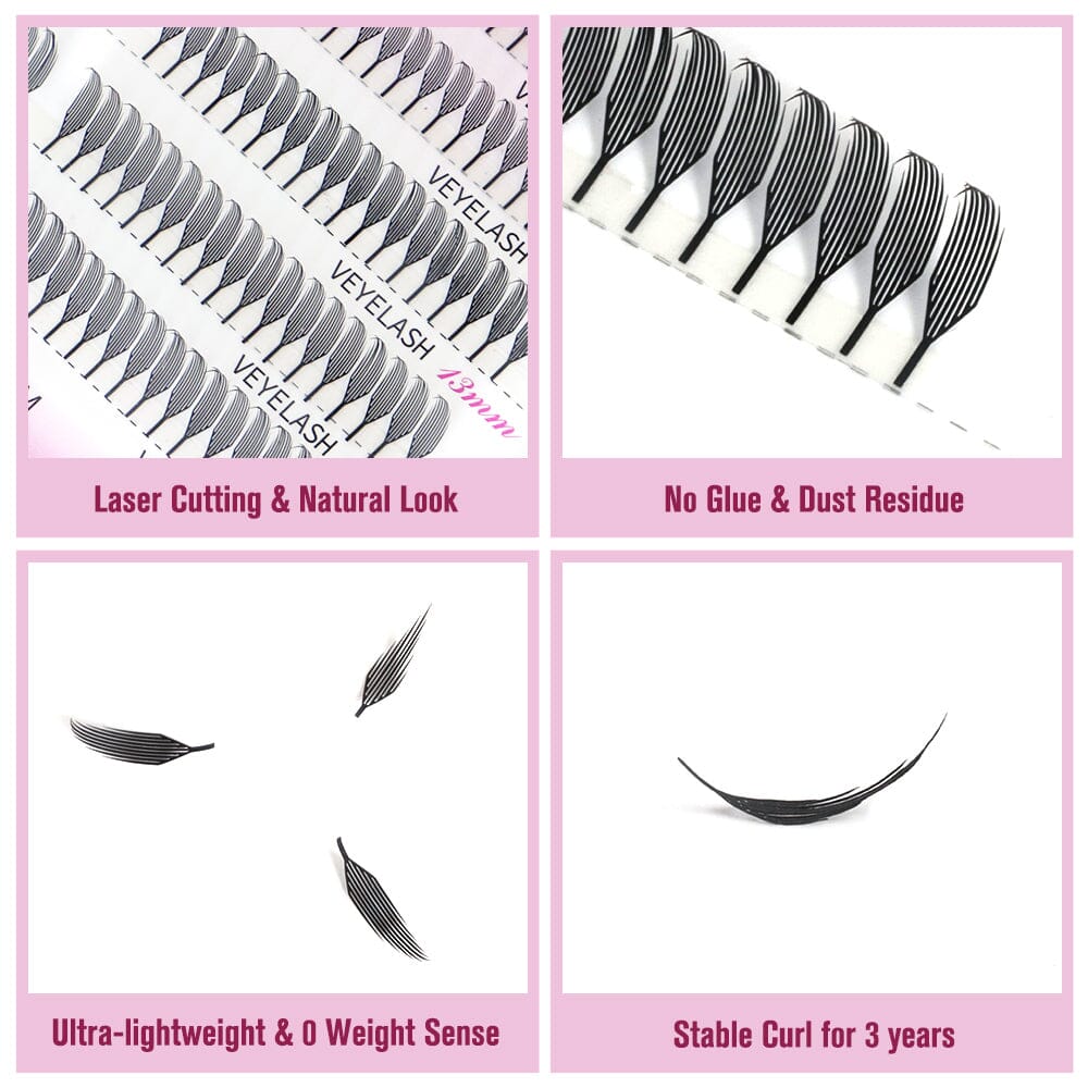 Birdie Lashes Premade volume fans VEYELASH