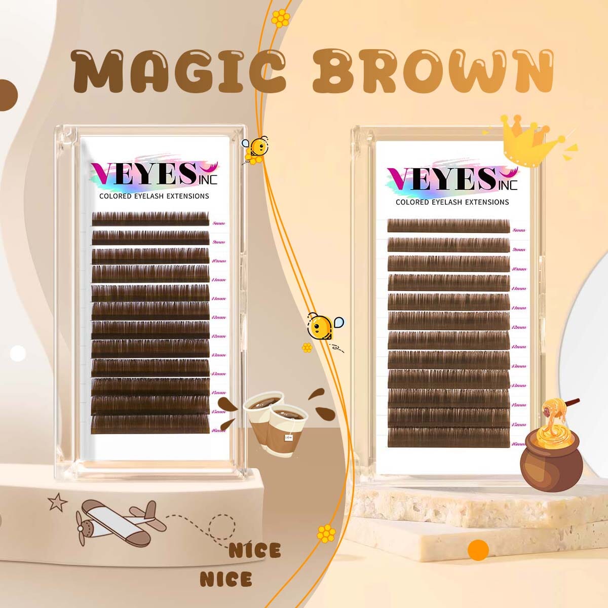 Brown Color Lash 0.03/0.05mm VEYELASH®