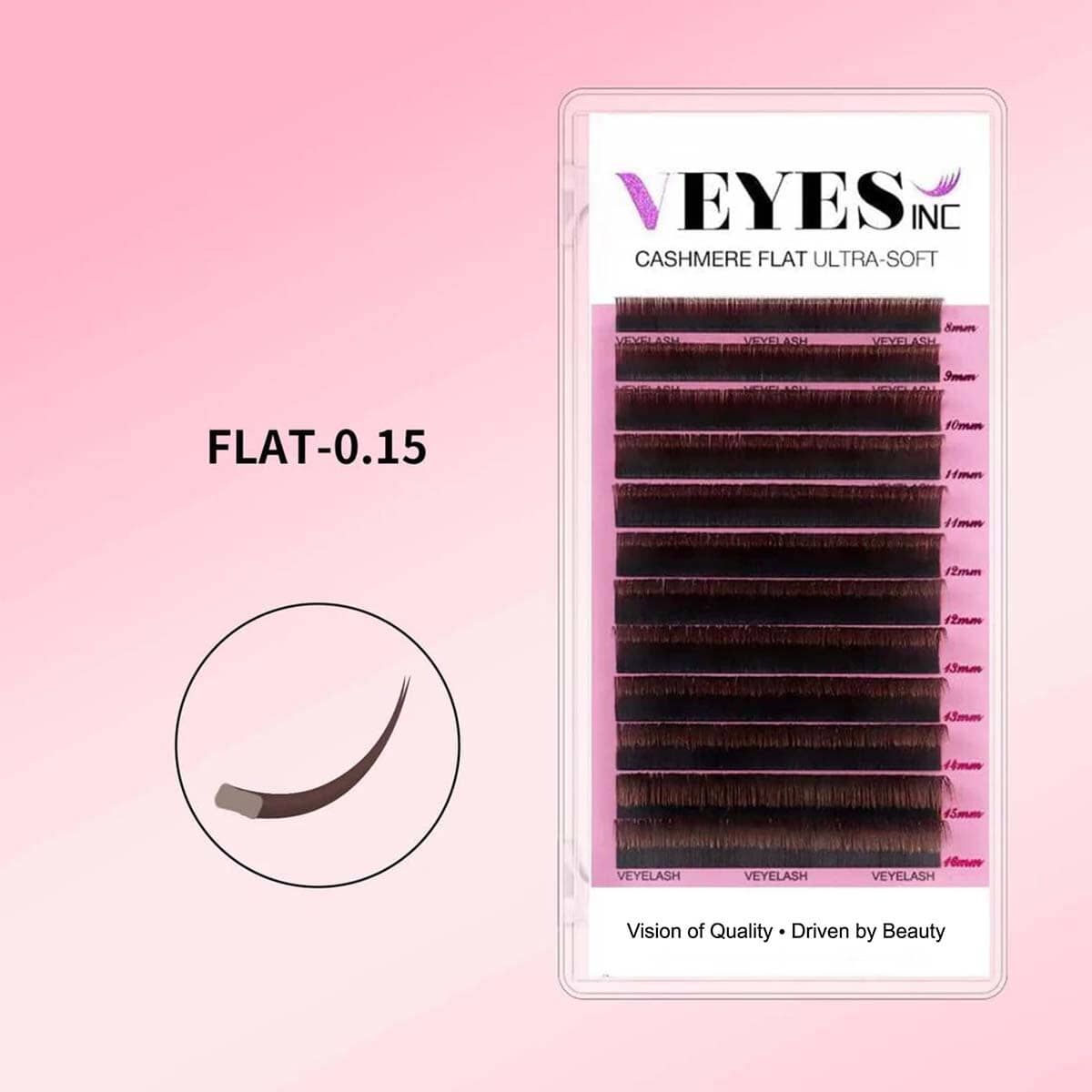 Brown Ellipse Flat Lashes Individual eyelashes VEYELASH®