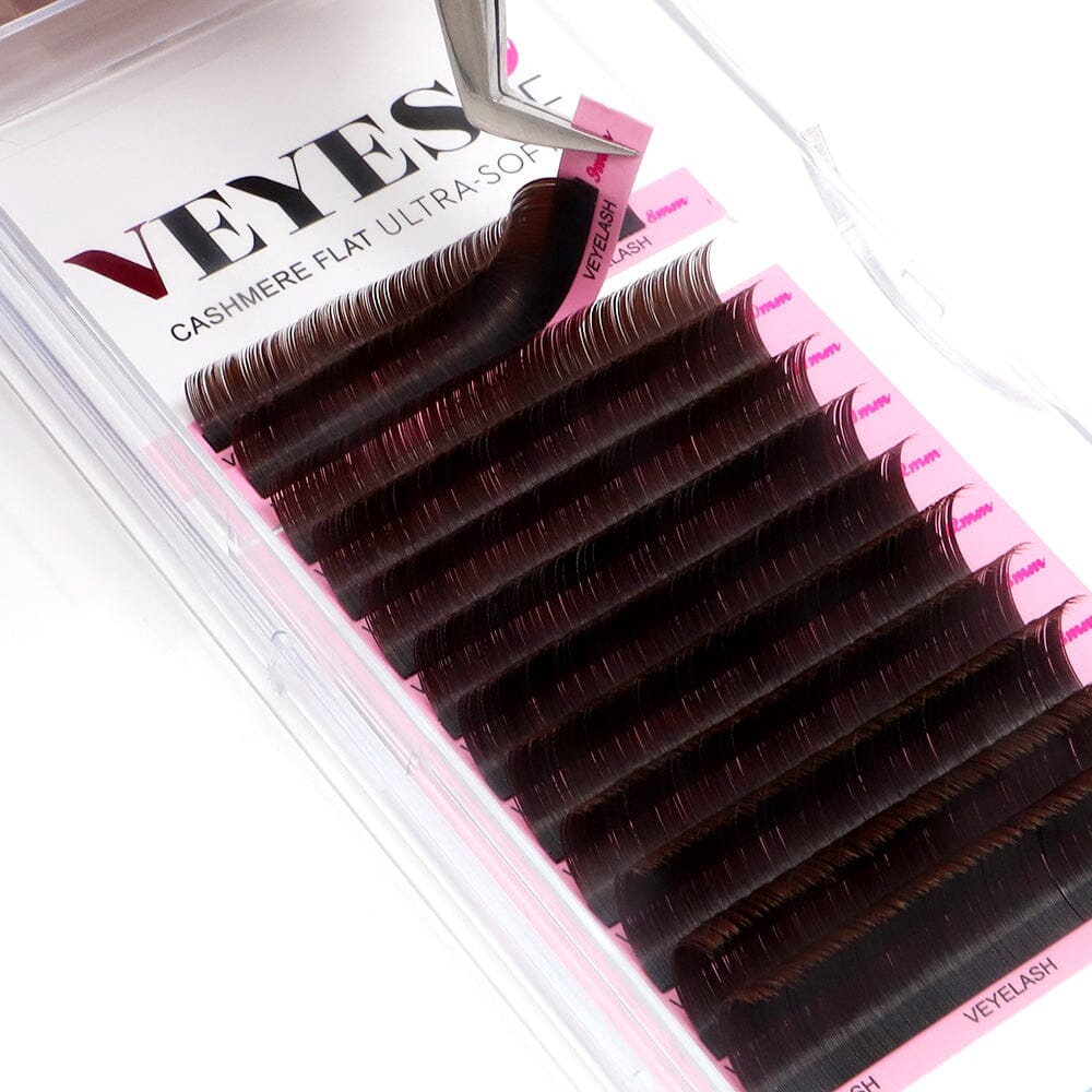 Brown Ellipse Flat Lashes Individual eyelashes VEYELASH®