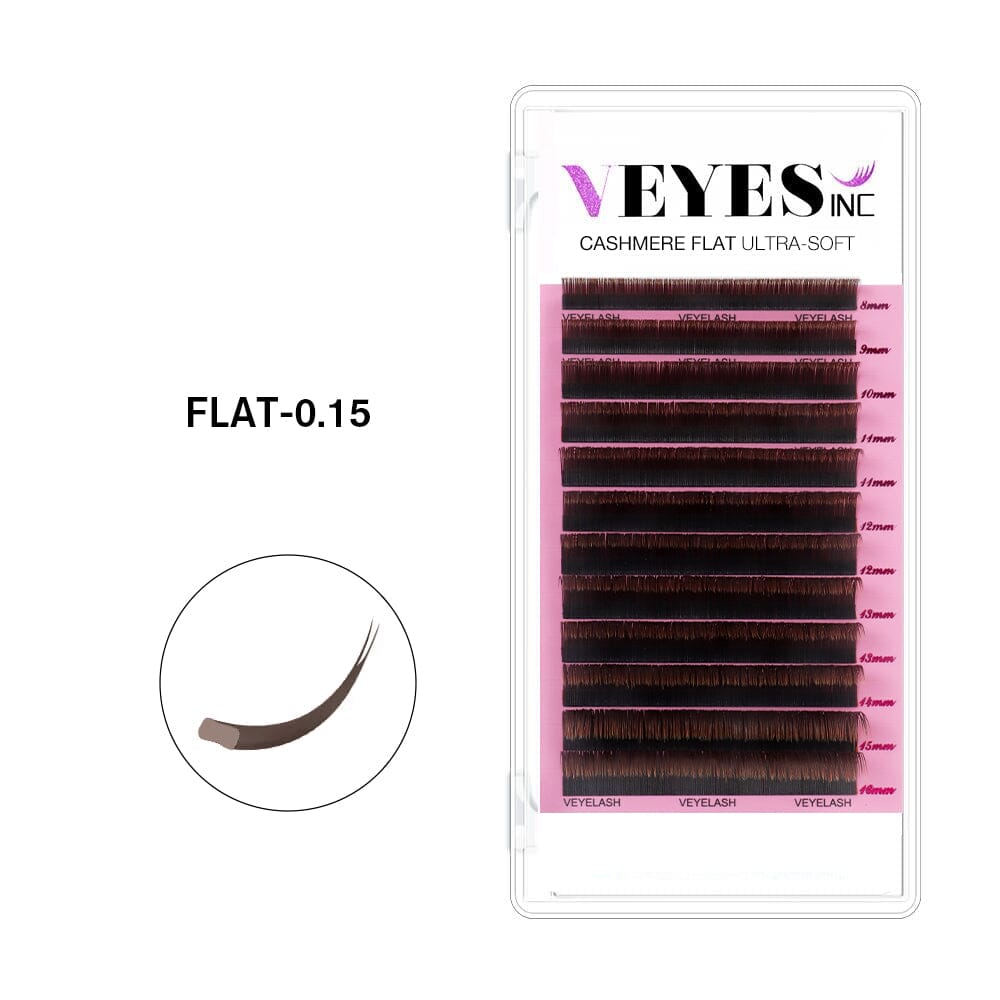Brown Ellipse Flat Lashes Individual eyelashes VEYELASH®