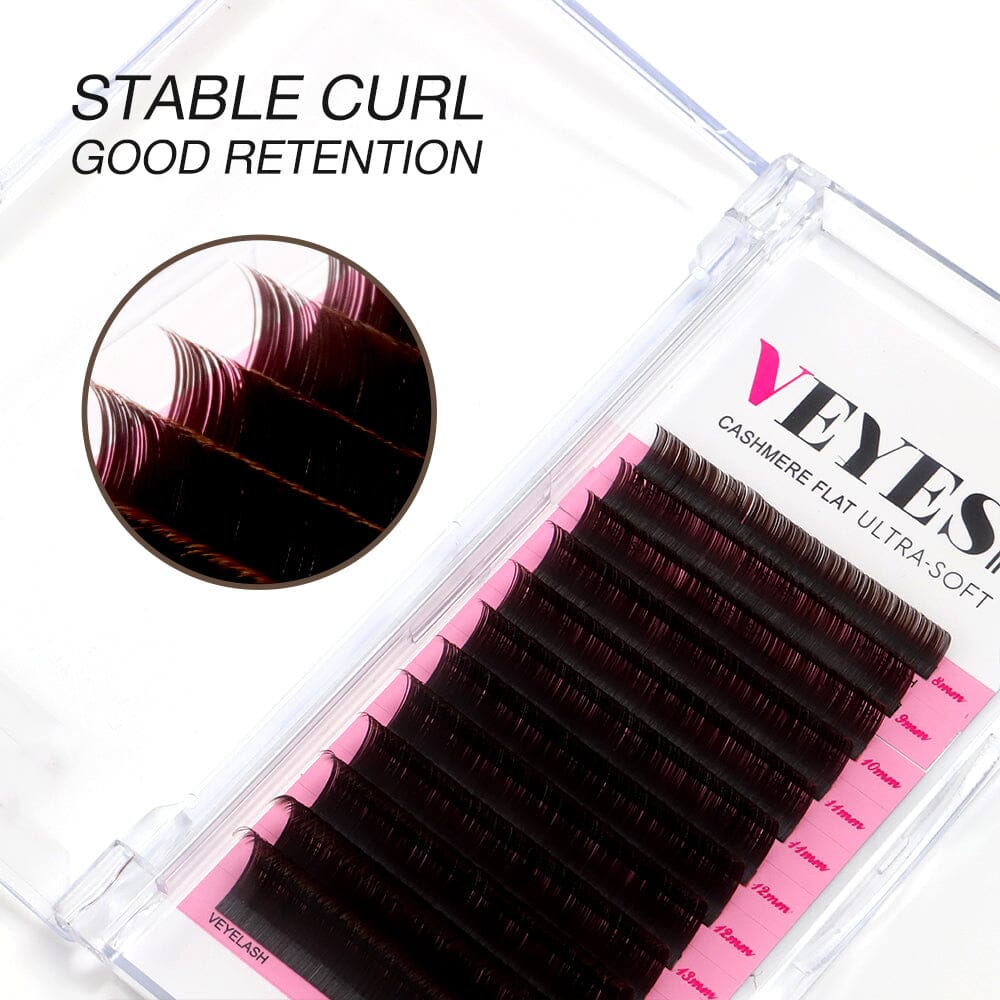 Brown Ellipse Flat Lashes Individual eyelashes VEYELASH®