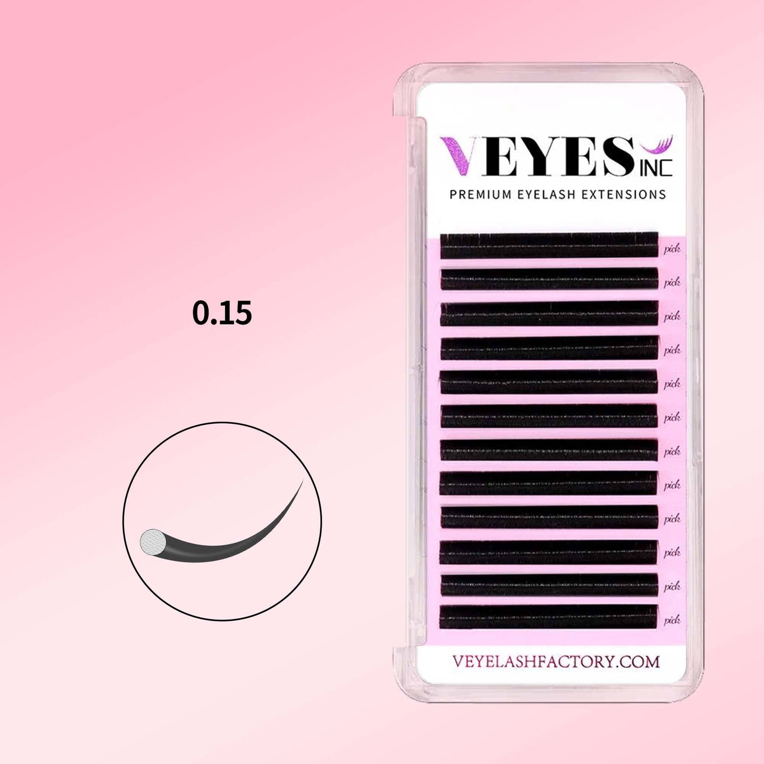 Classic Lash Extensions 0.15mm Individual eyelashes VEYELASH
