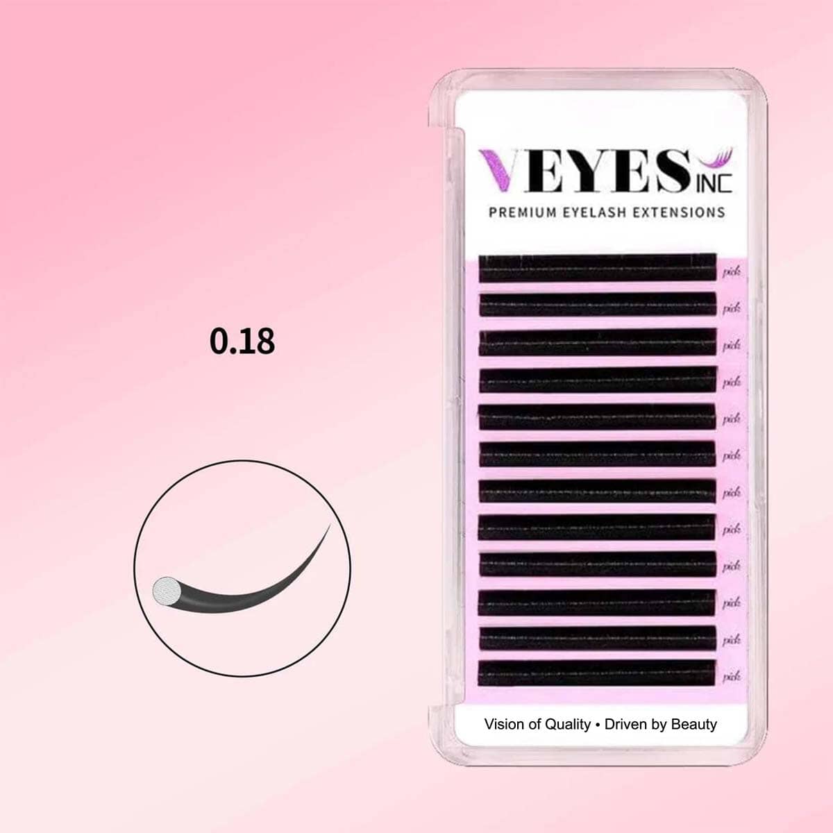 Classic Lash Extensions 0.18mm Individual eyelashes VEYELASH®