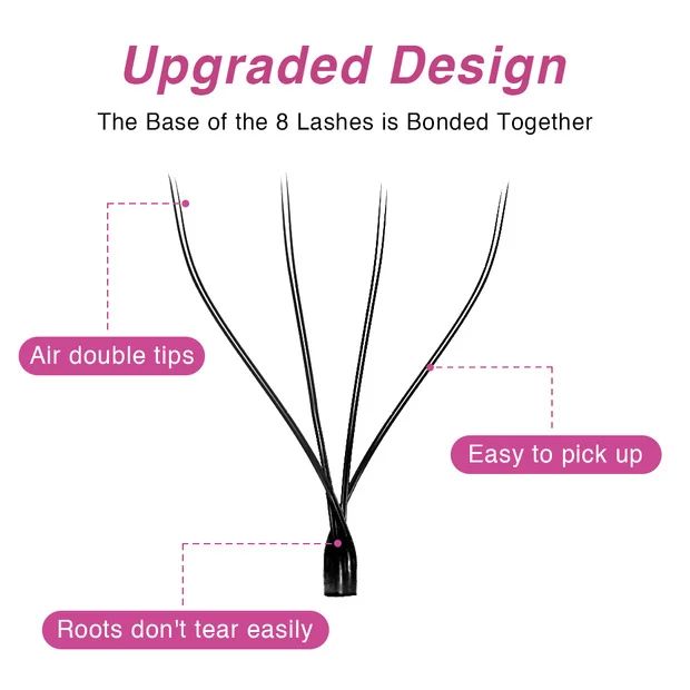 Double-Tip 8D W Lash Extensions Individual eyelashes VEYELASH