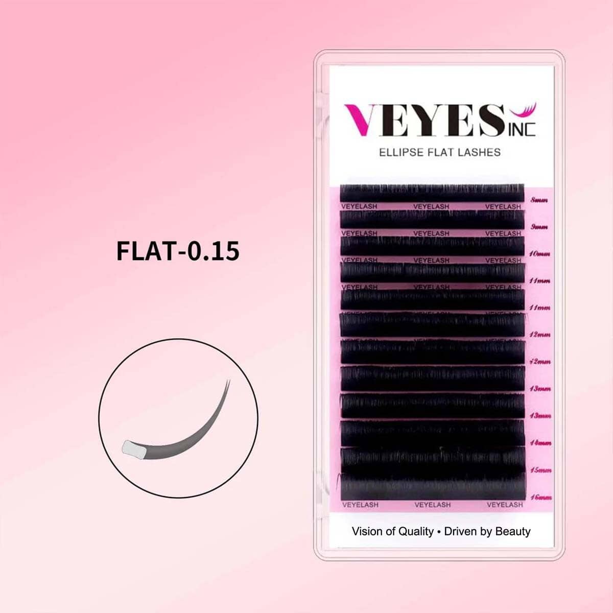 Ellipse Flat Lashes 0.15 Individual eyelashes VEYELASH®