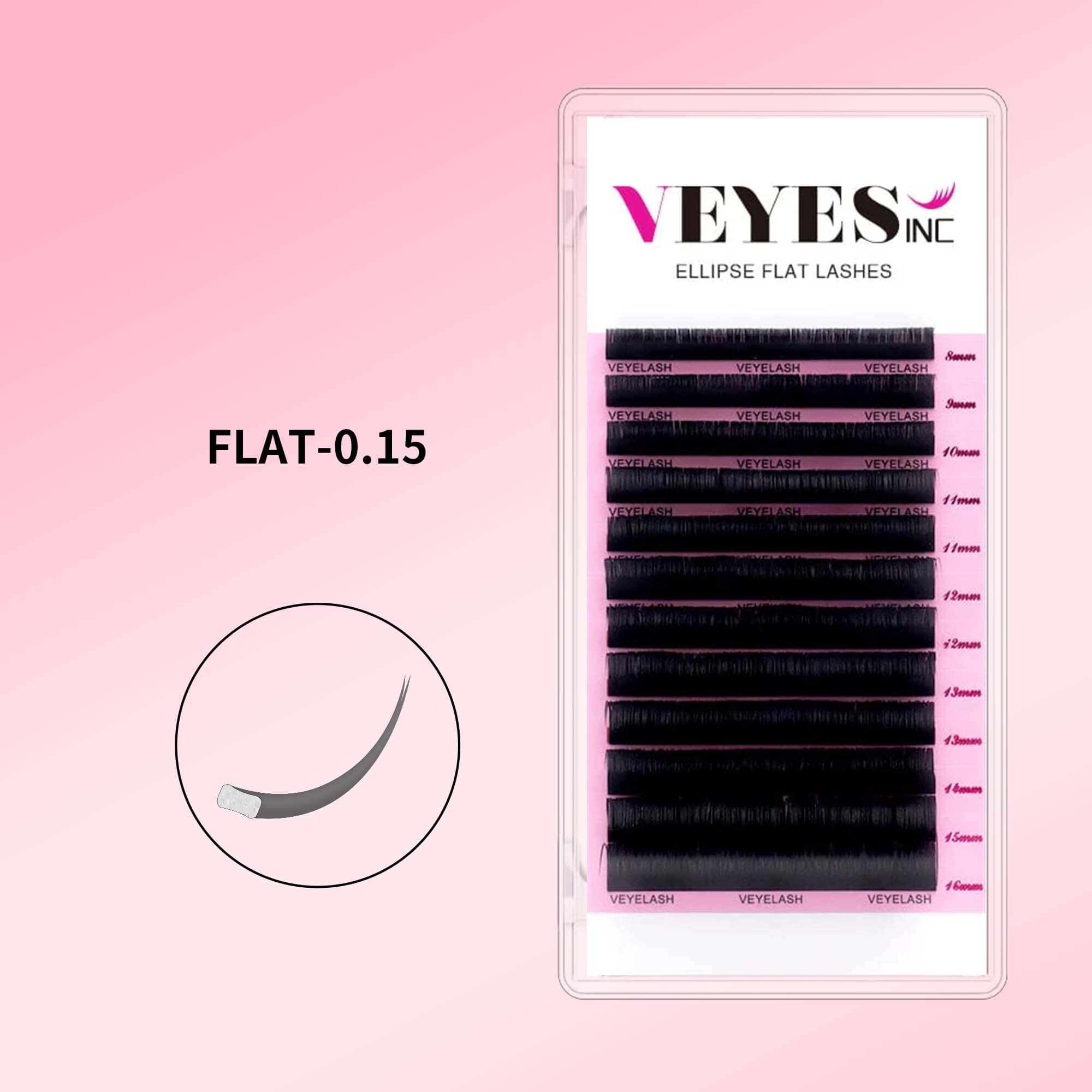 Ellipse Flat Lashes 0.15 Individual eyelashes VEYELASH®