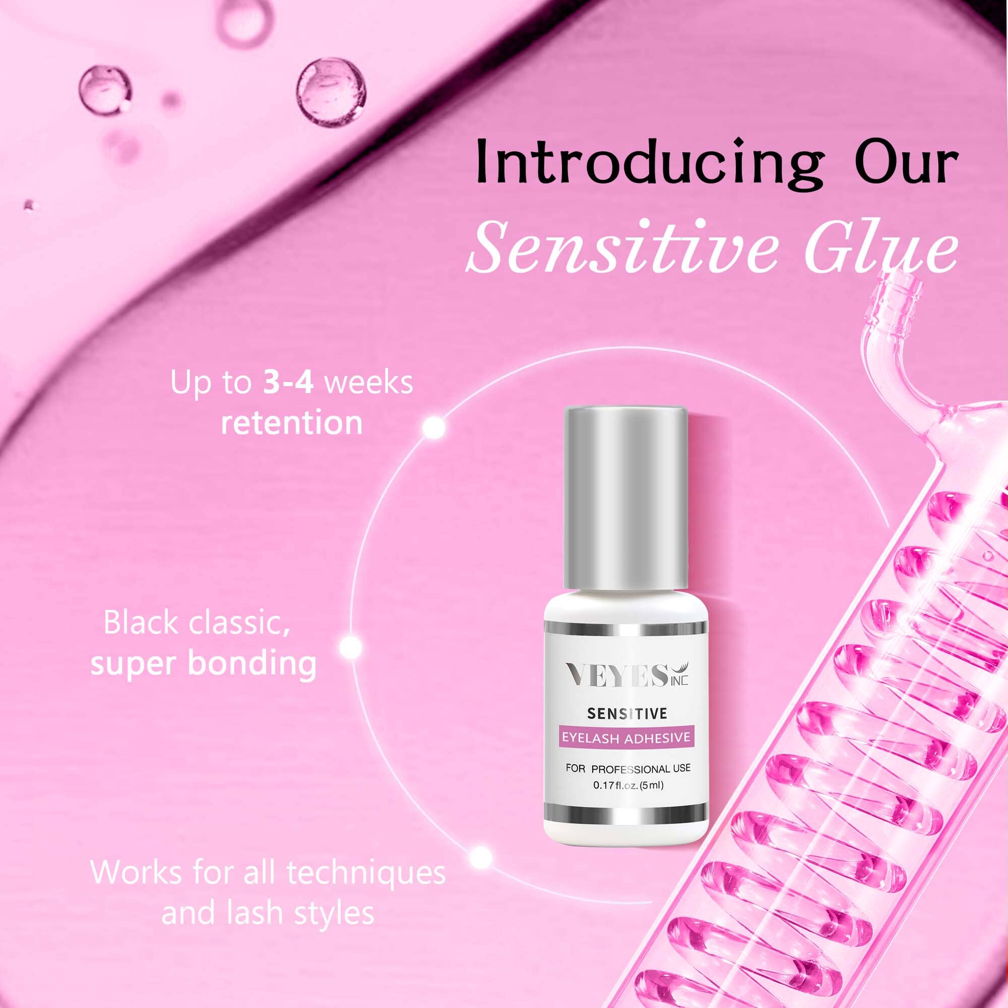 Sensitive 5ml - Eyelash Extension Glue VEYELASH