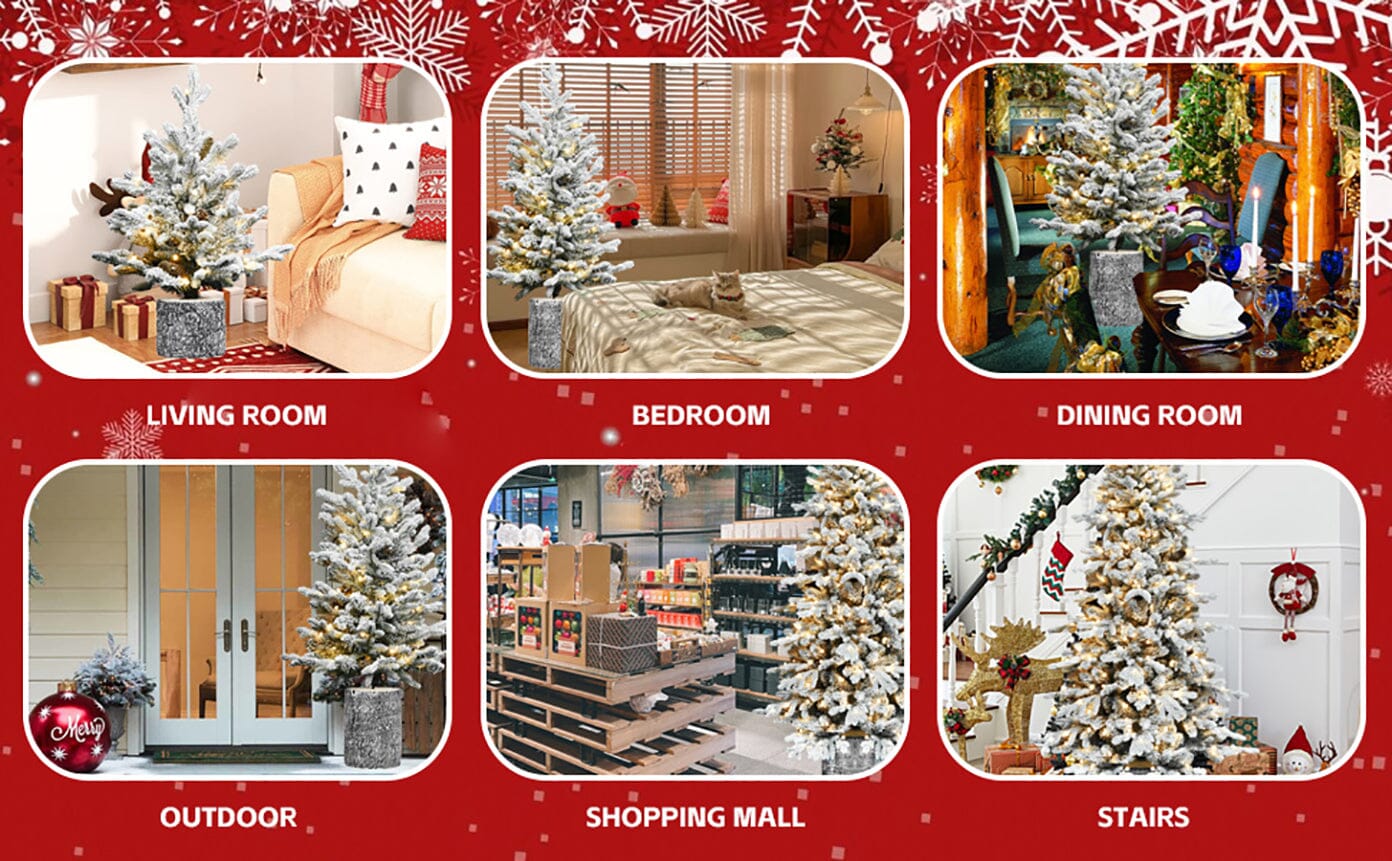 Flocked Christmas Tree with Pot Base Lab Information Network Co., Limited