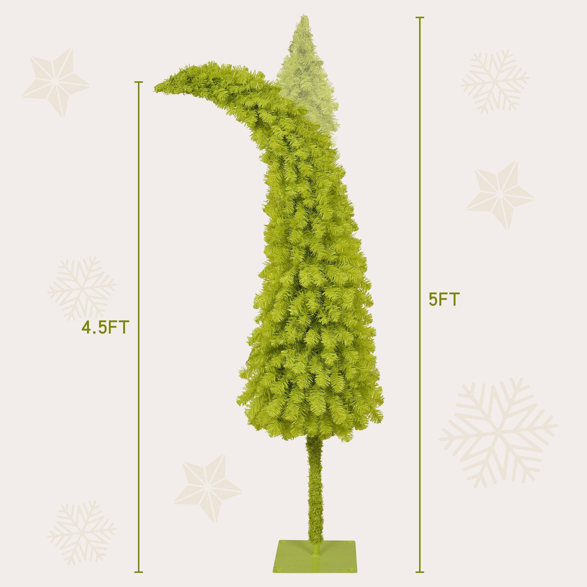 Hinged Fir Artificial Fir Bent Top Christmas Tree Lab Information Network Co., Limited