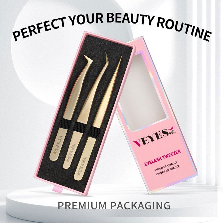Luxe Gold Precision Tweezer Trio VEYELASH®