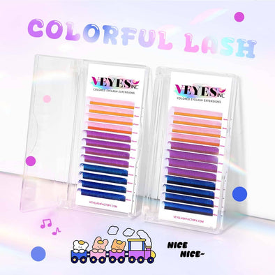 Mix Color Eyelash Extensions Individual eyelashes VEYELASH 