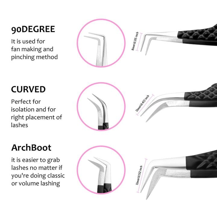 Noir Fiber Tweezer Kit Tweezers VEYELASH