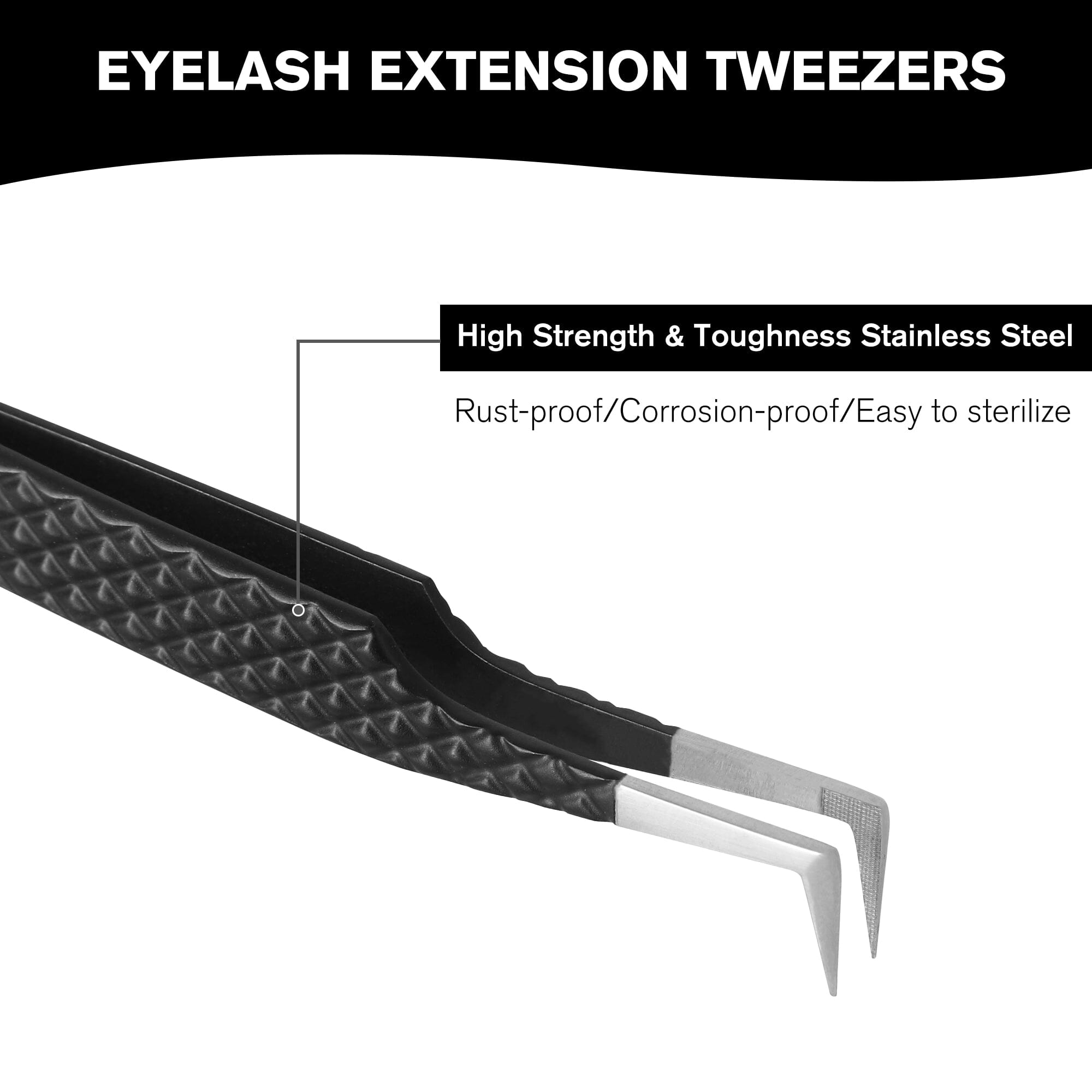 Noir N°3 - Fiber Lash Tweezer Tweezers VEYELASH