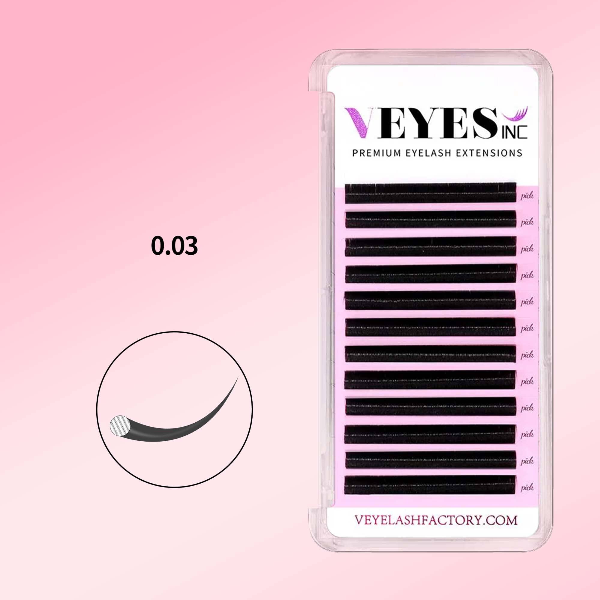 Premium Eyelash Extensions 0.03mm Individual eyelashes VEYELASH