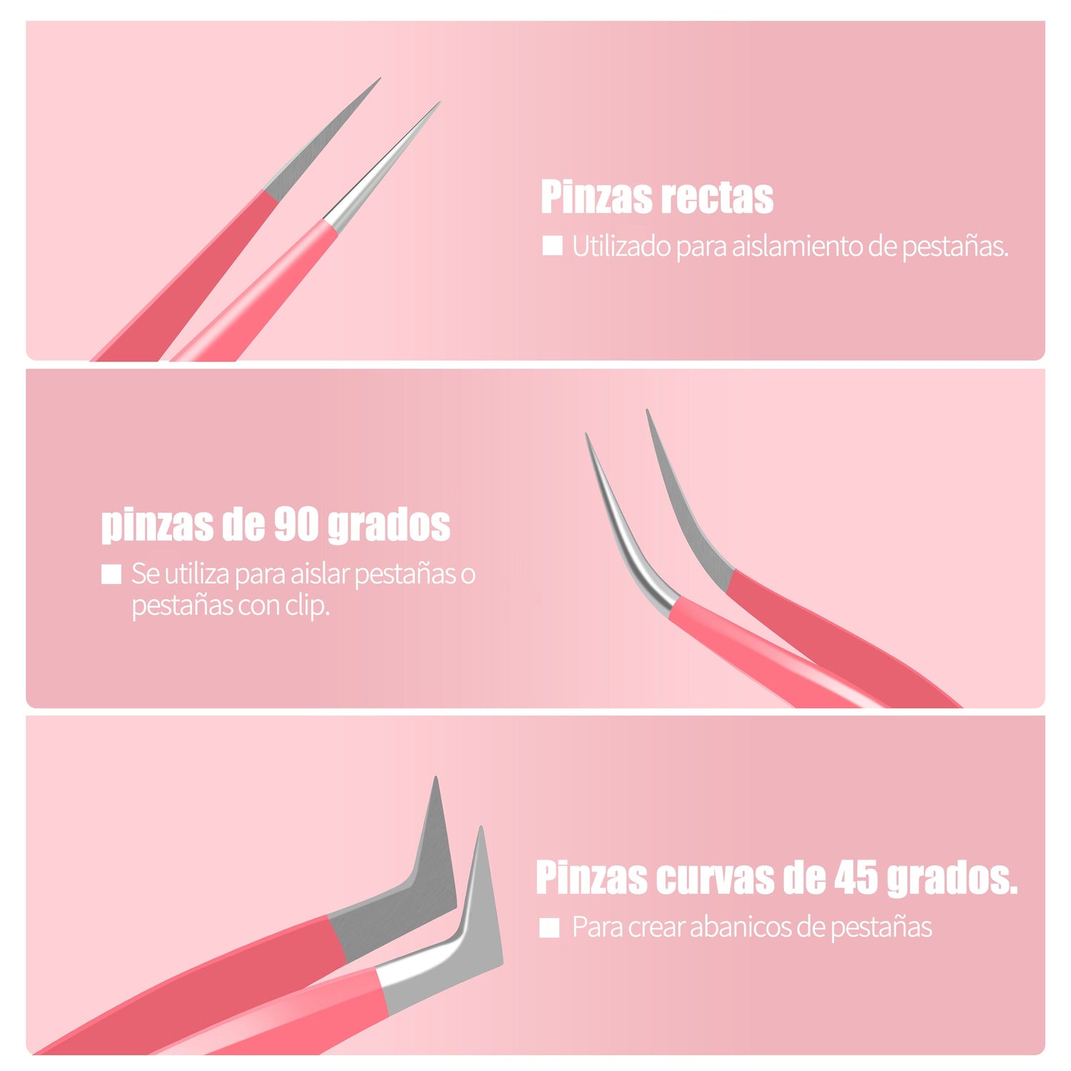 Pretty in Pink Tweezer Trio VEYELASH®