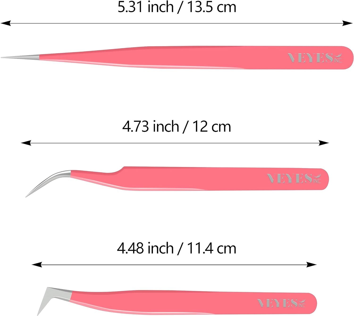 Pretty in Pink Tweezer Trio VEYELASH®