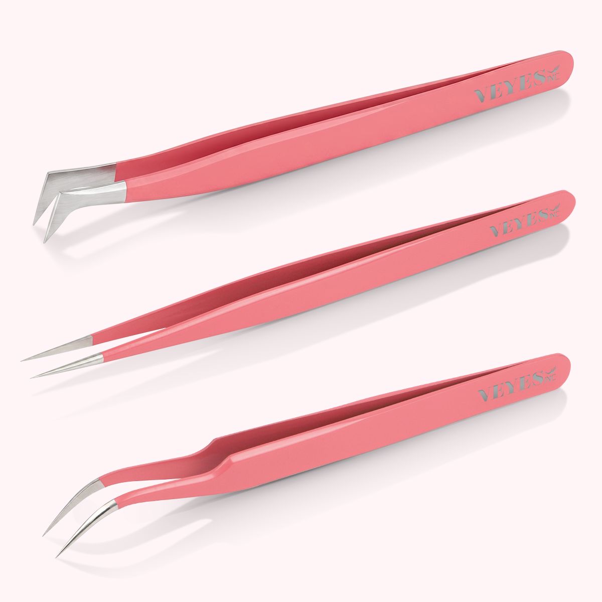 Pretty in Pink Tweezer Trio VEYELASH®