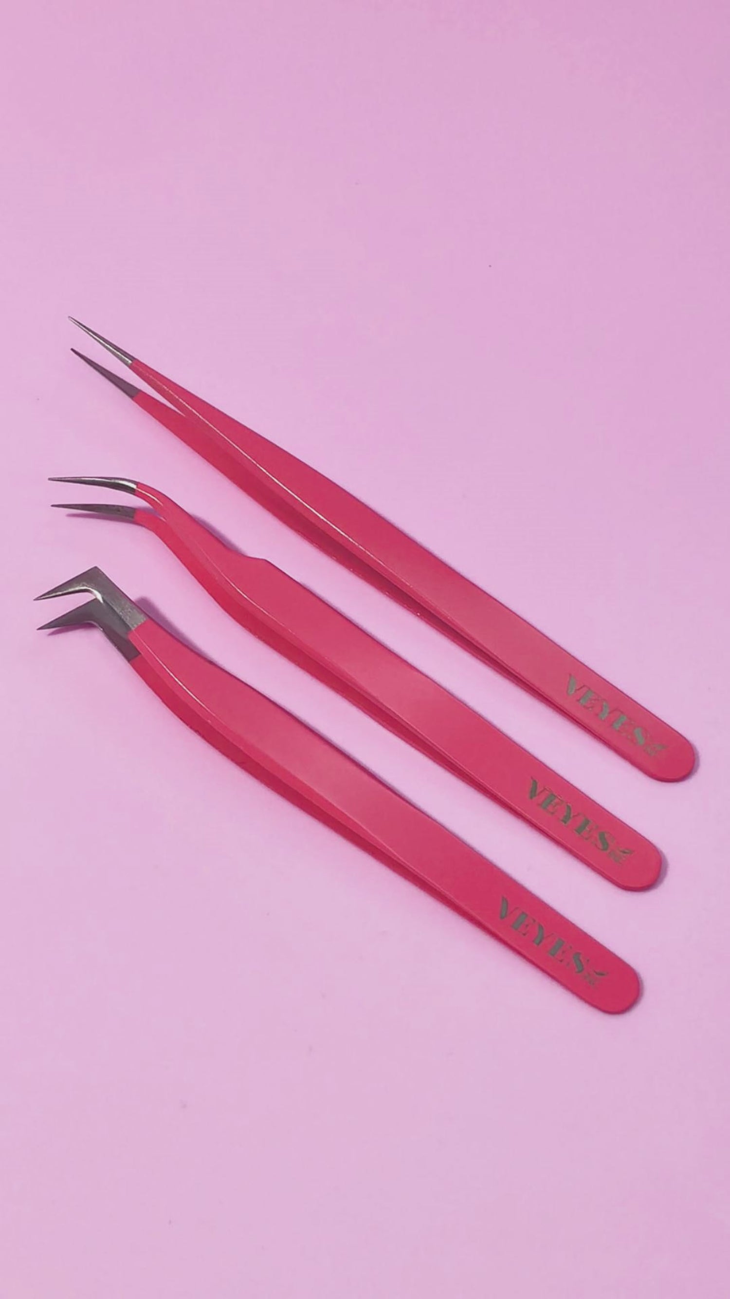 Pretty in Pink Tweezer Trio