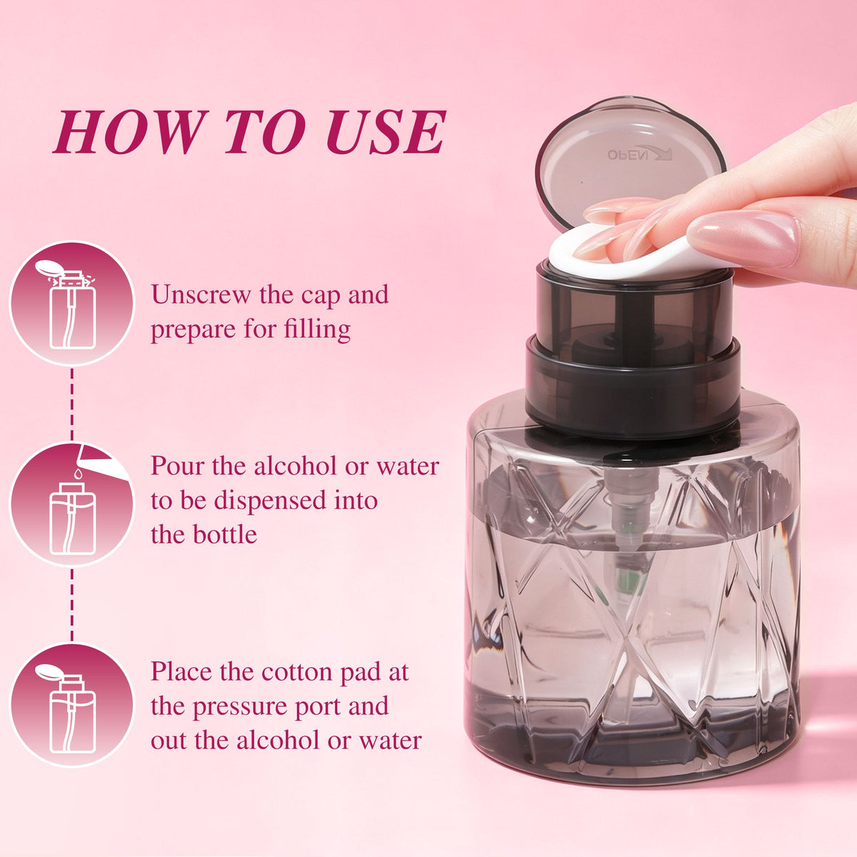 Push-Down Liquid Dispenser 200ML VEYELASH®
