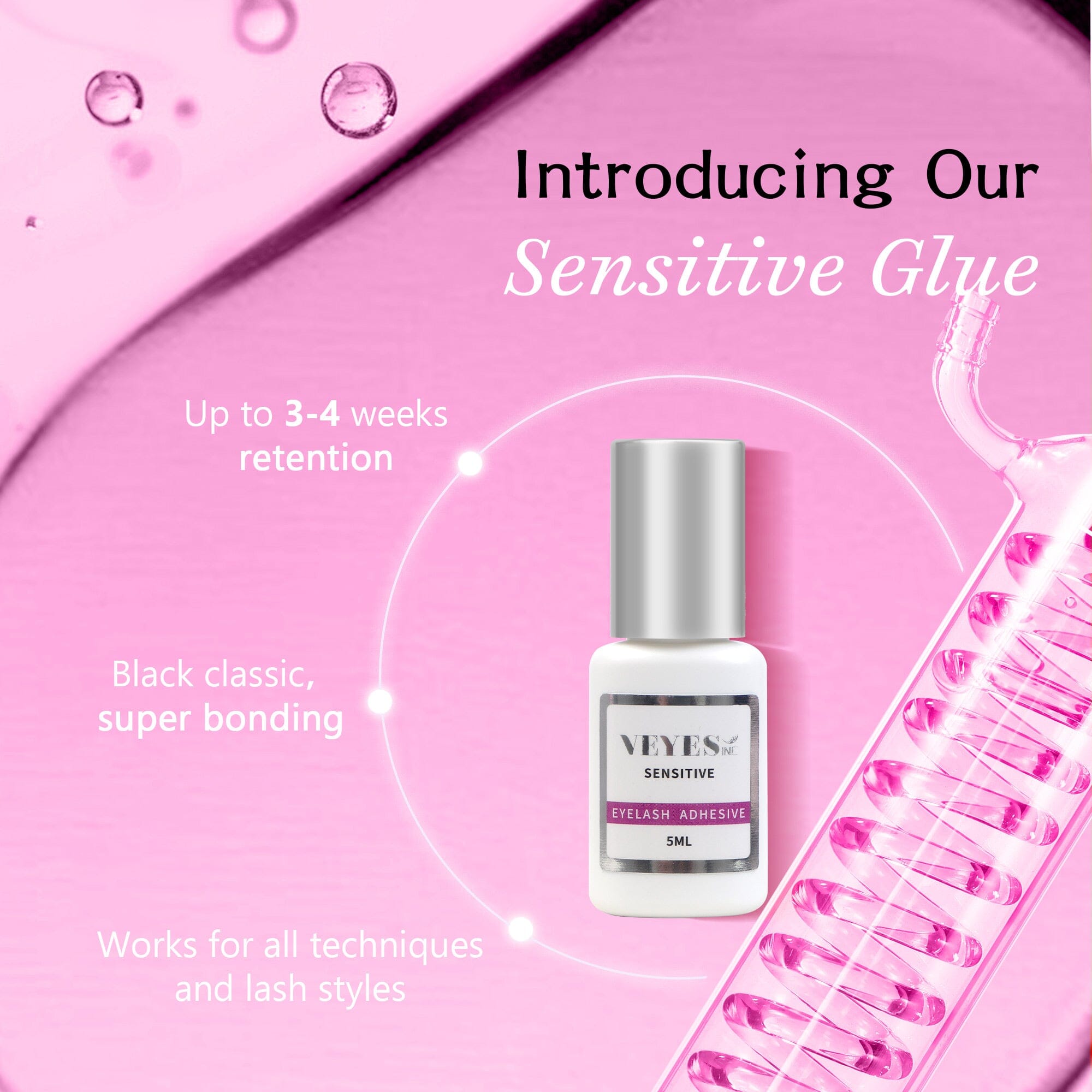 Sensitive 5ml - Eyelash Extension Glue VEYELASH
