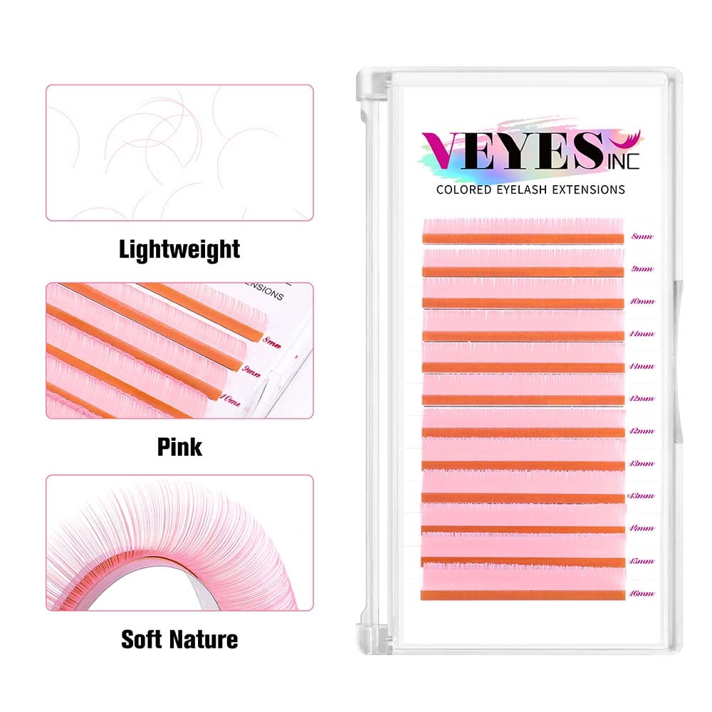 Sweet Pink Lash 0.07mm Individual eyelashes VEYELASH®