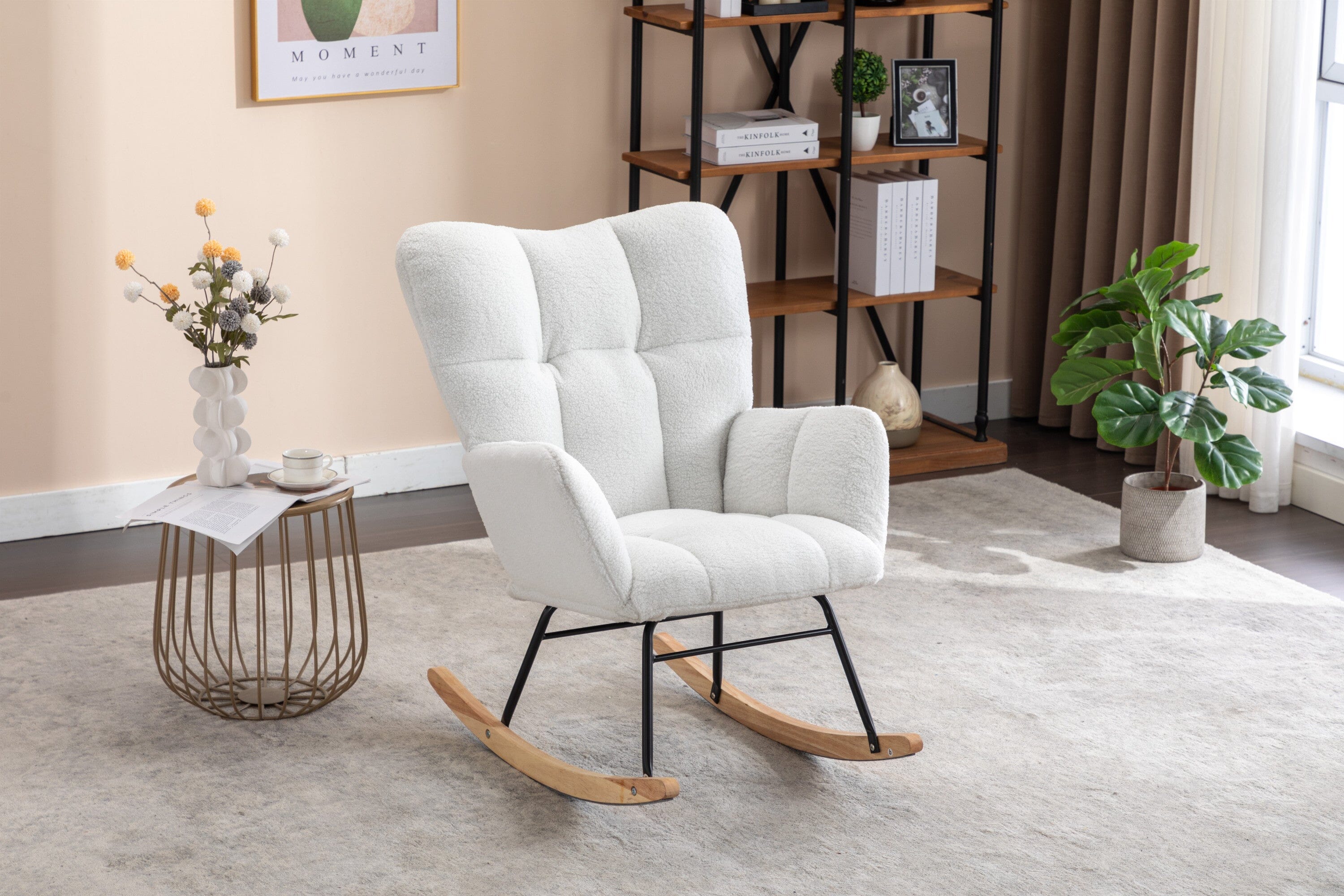 Teddy Fabric Rocking Chair VEYELASH®