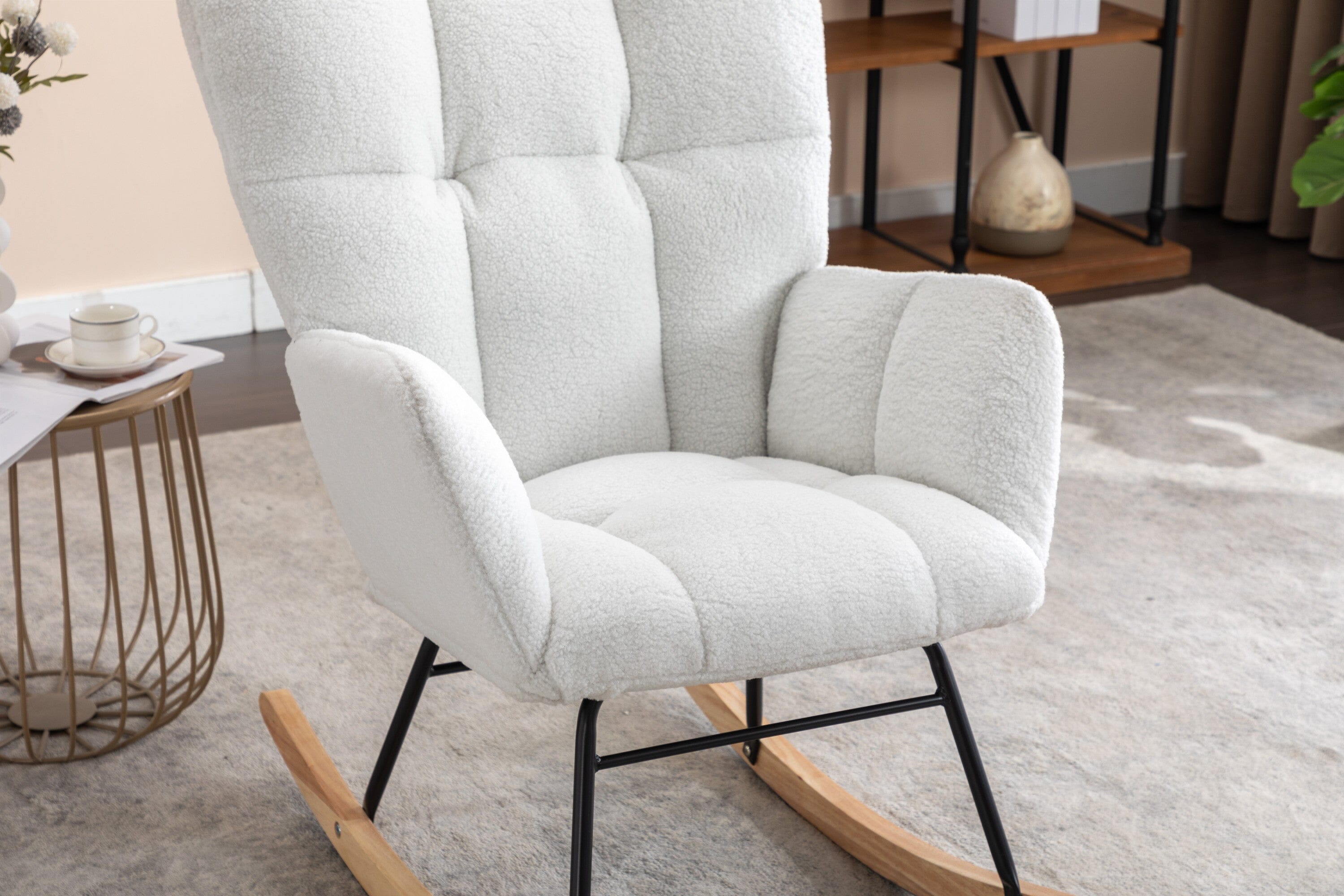 Teddy Fabric Rocking Chair VEYELASH®