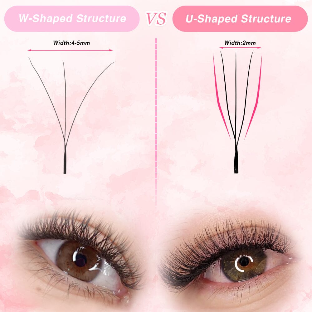U Shaped 3D Lash Extensions Individual eyelashes VEYELASH