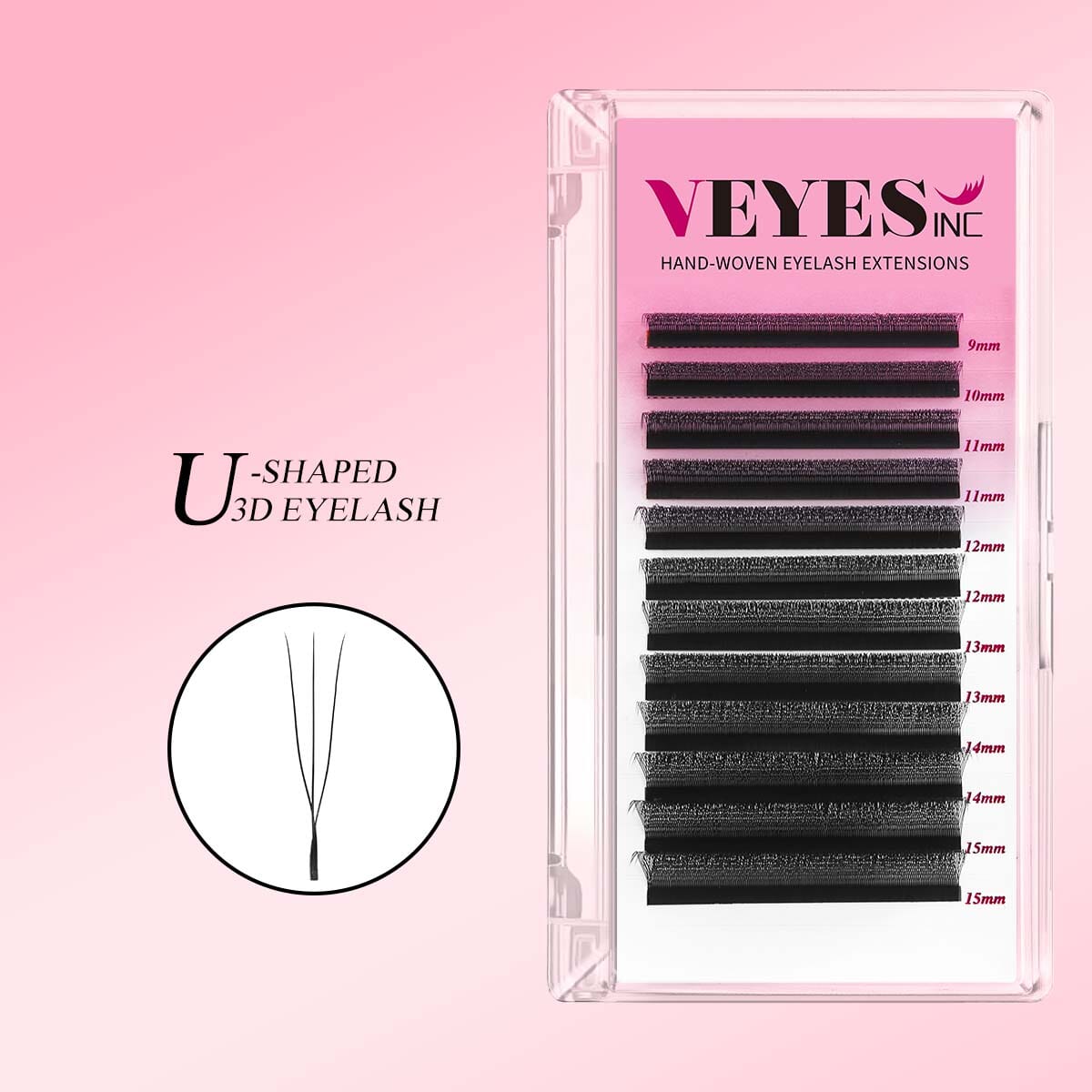U Shaped 3D Lash Extensions Individual eyelashes VEYELASH