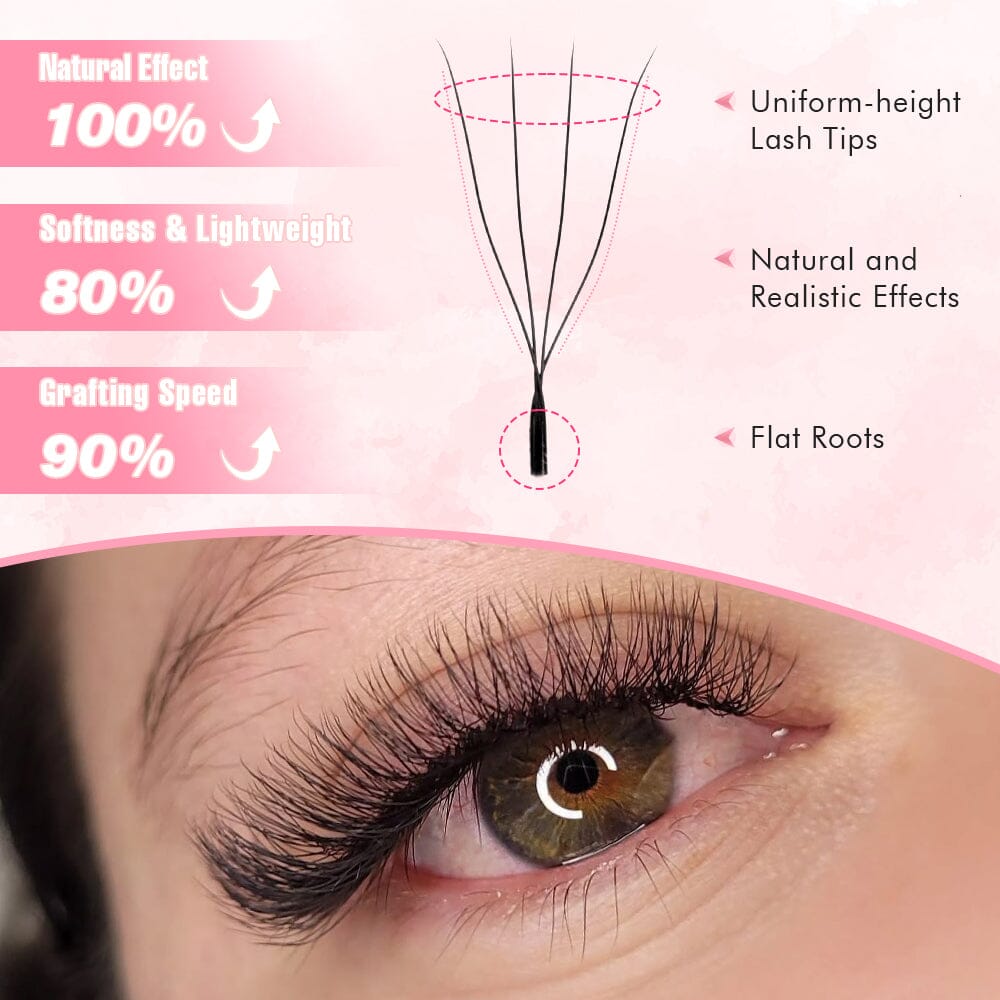 U Shaped 4D Lash Extensions Individual eyelashes VEYELASH