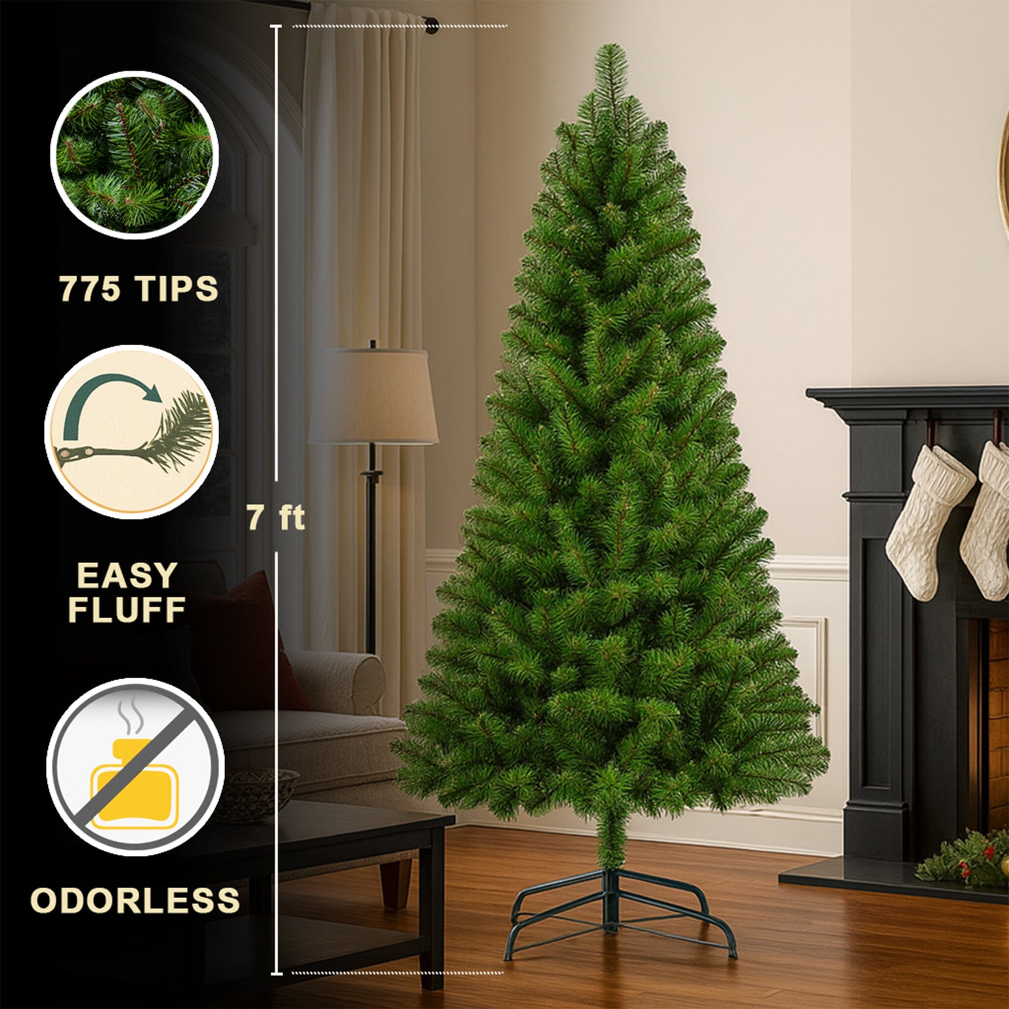 Unlit Artificial Christmas Tree with 775 Tips Lab Information Network Co., Limited