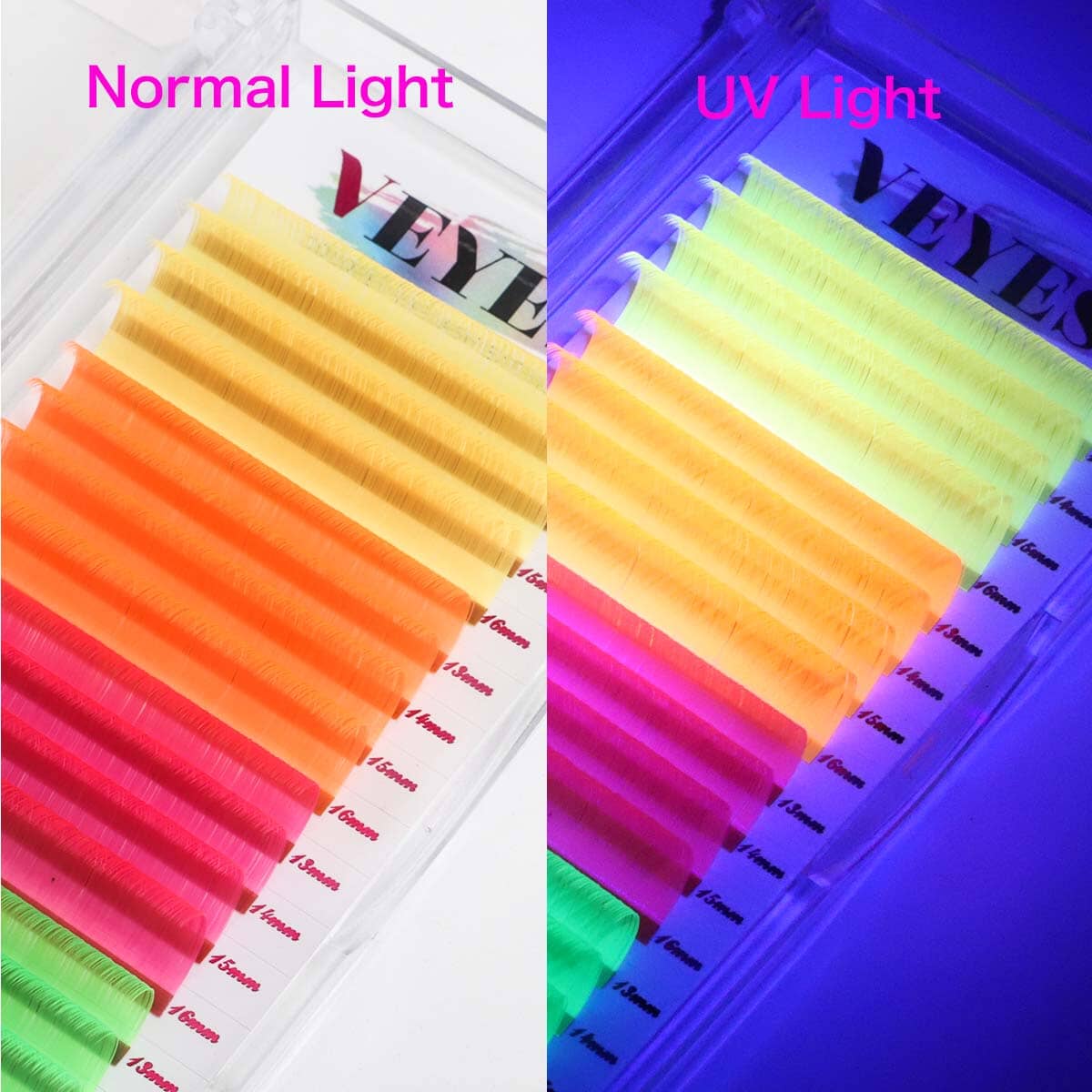 UV Neon Colored Lash Individual eyelashes VEYELASH®