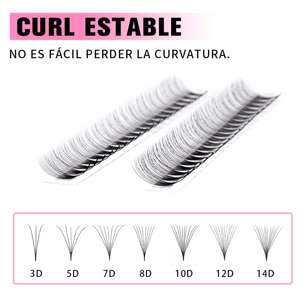Ventiladores Plus Tray Promade México Premade volume fans VEYELASH®