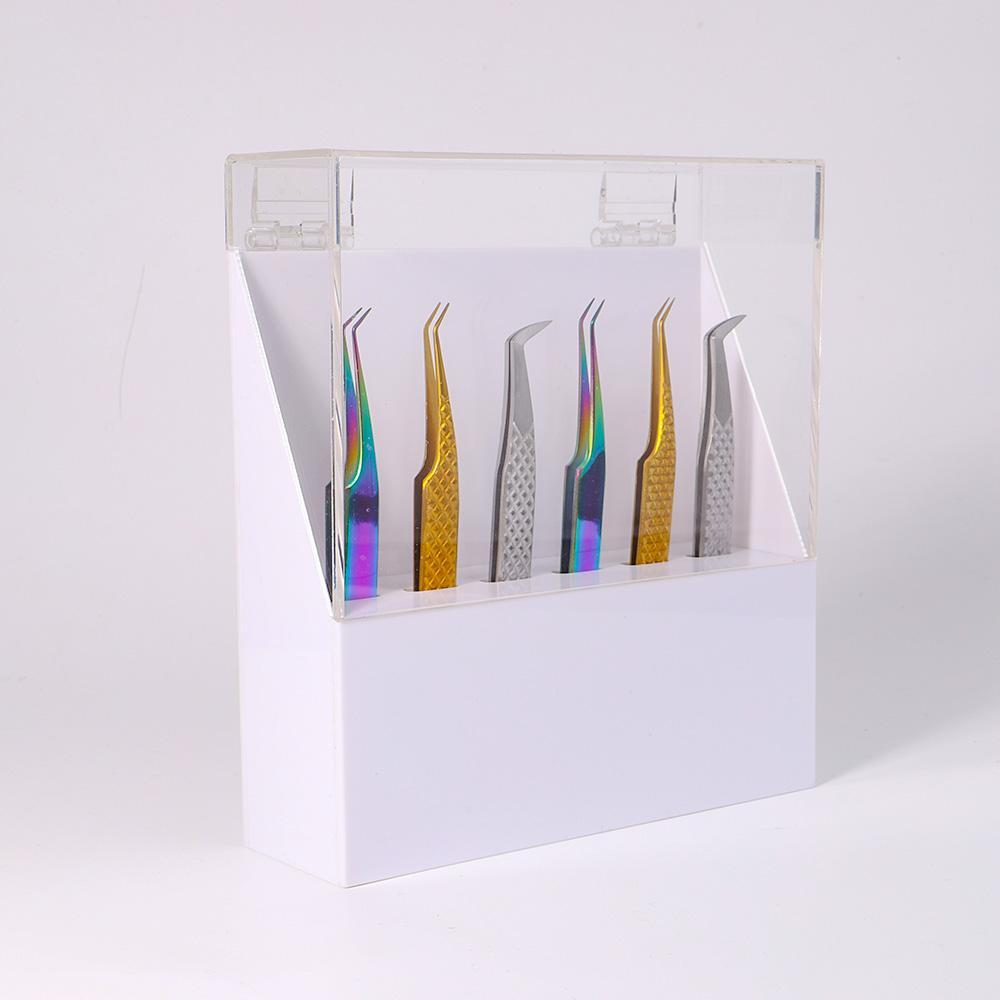 Eyelash Tweezer Case 6 Slots VEYELASH? White