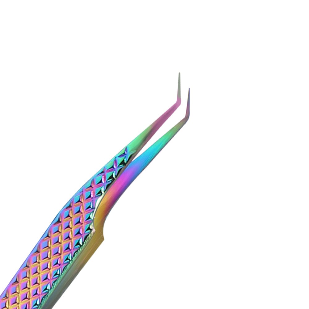 Rainbow Volume Lash Tweezers 45 Degree Tweezers VEYELASH
