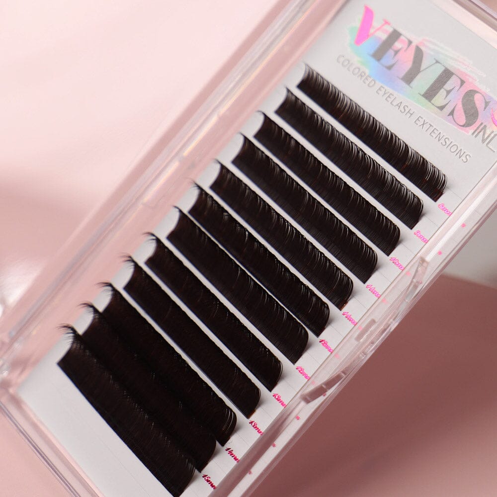 0.15mm Brown Eyelash Extensions CA95131 Individual eyelashes VEYELASH® DARK C 8-16mix