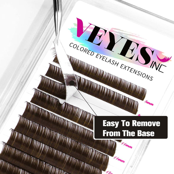 0.15mm Brown Eyelash Extensions Individual eyelashes VEYELASH® 